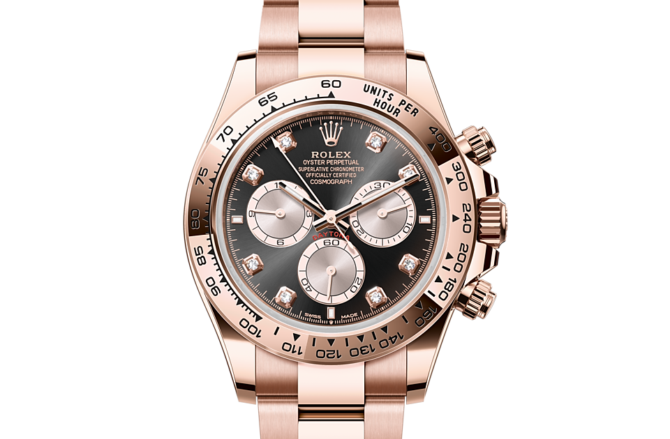 Shiny black dial - rose gold strap - 40MM