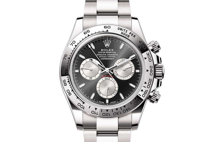 Shiny black dial - Silver strap - 40MM