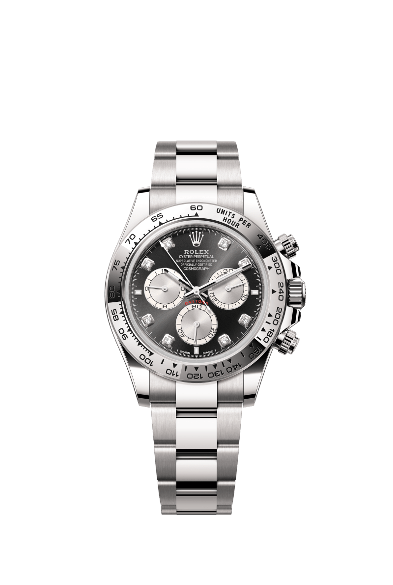 Shiny black dial - Silver strap - 40MM