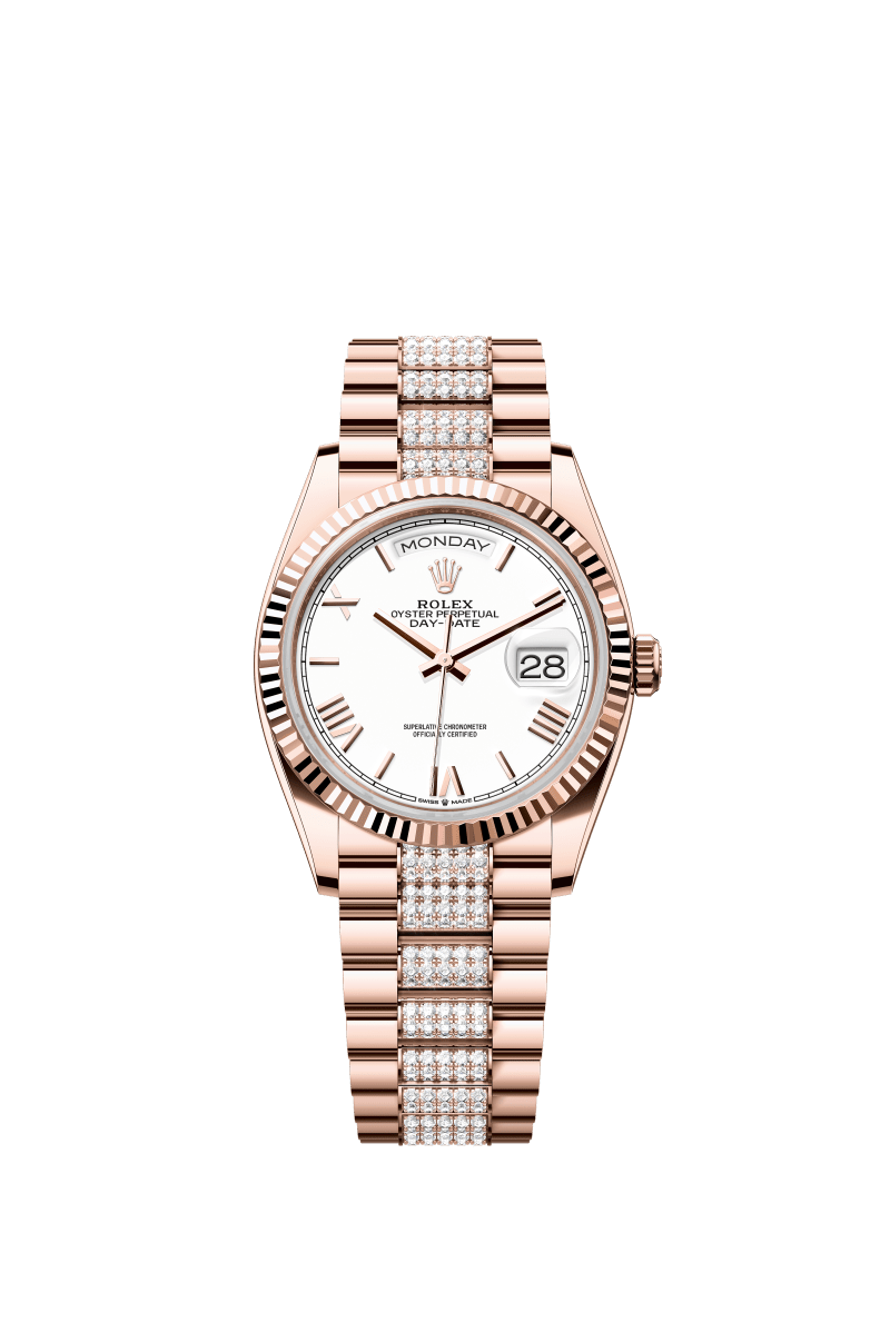 White dial - Gold strap - 36mm