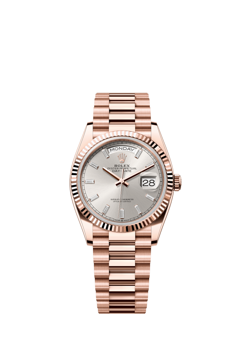 Silver dial - Gold strap - 36 mm