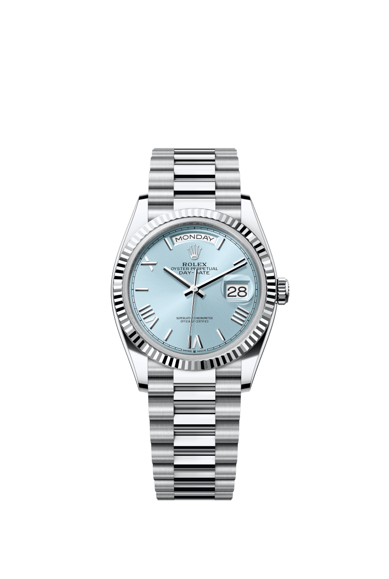 Ice blue dial - Silver strap - 36mm
