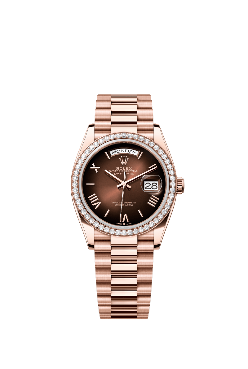 Gradient brown dial - Gold strap - 36mm