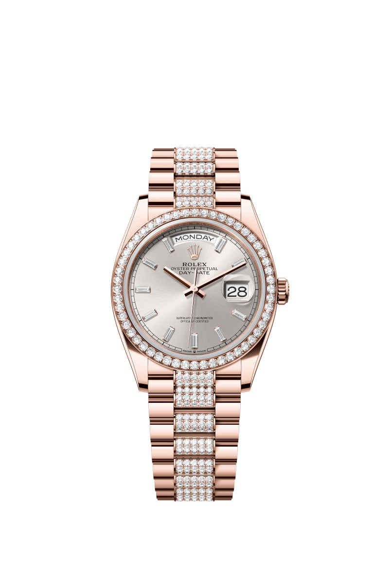 Silver dial - Gold strap - 36 mm