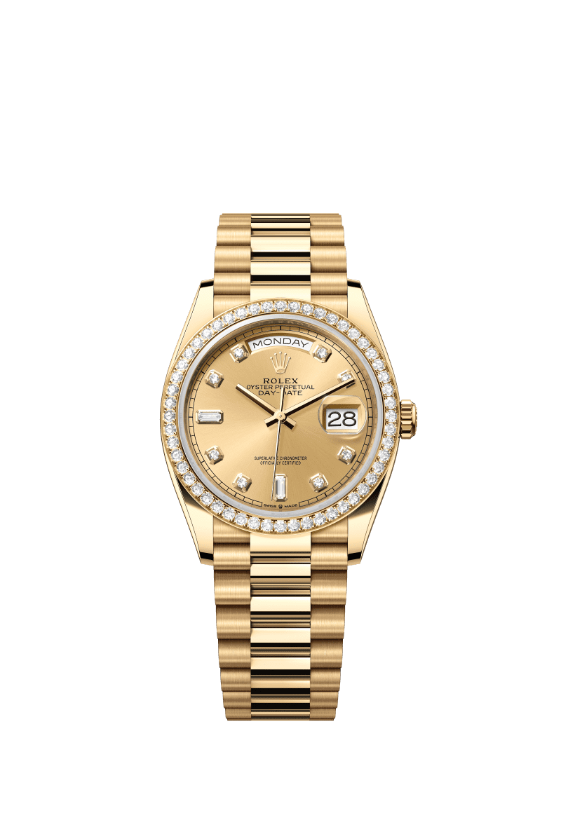 Champagne dial - Gold strap - 36 mm