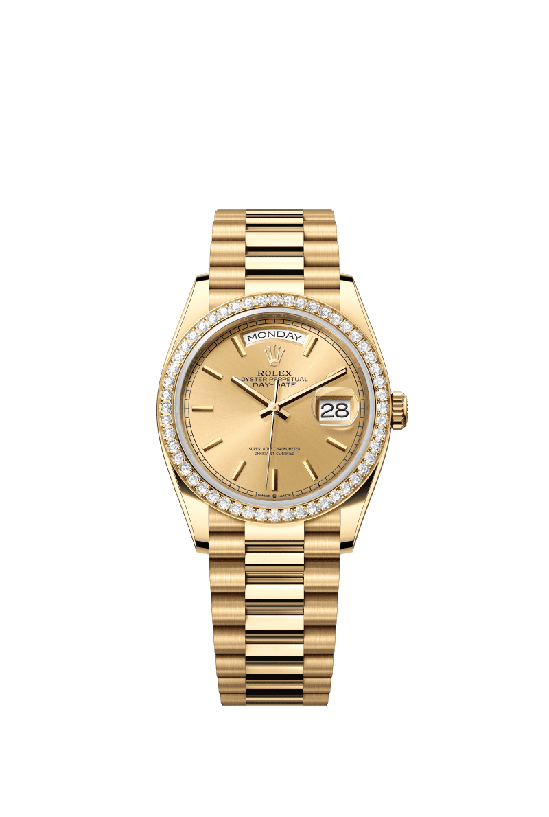 Champagne dial - Gold strap - 36 mm
