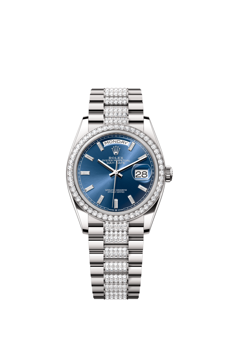 Bright blue dial - Silver strap - 36mm