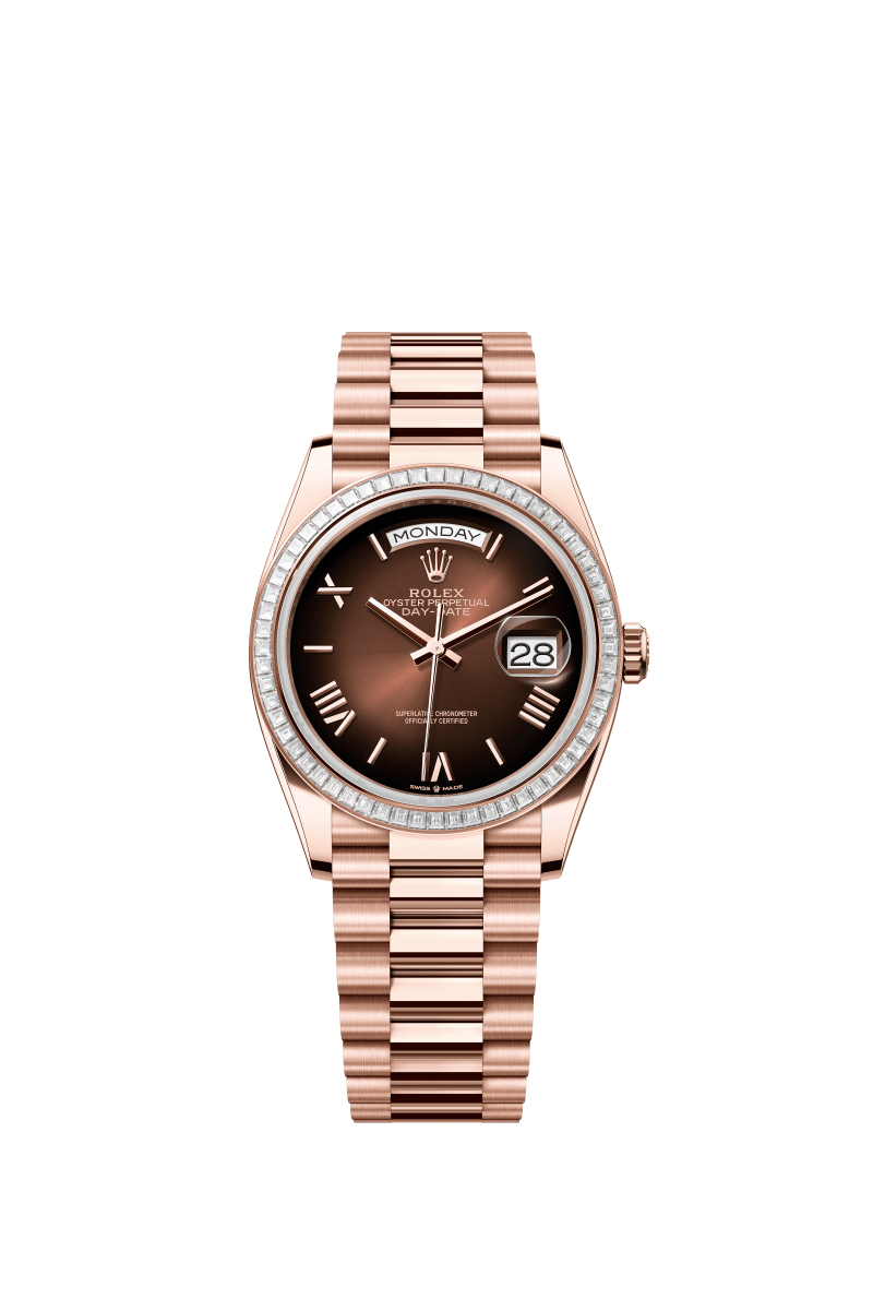Gradient brown dial - Gold strap - 36mm
