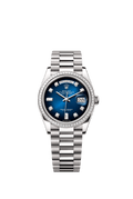 Gradient blue dial - Silver strap - 36mm
