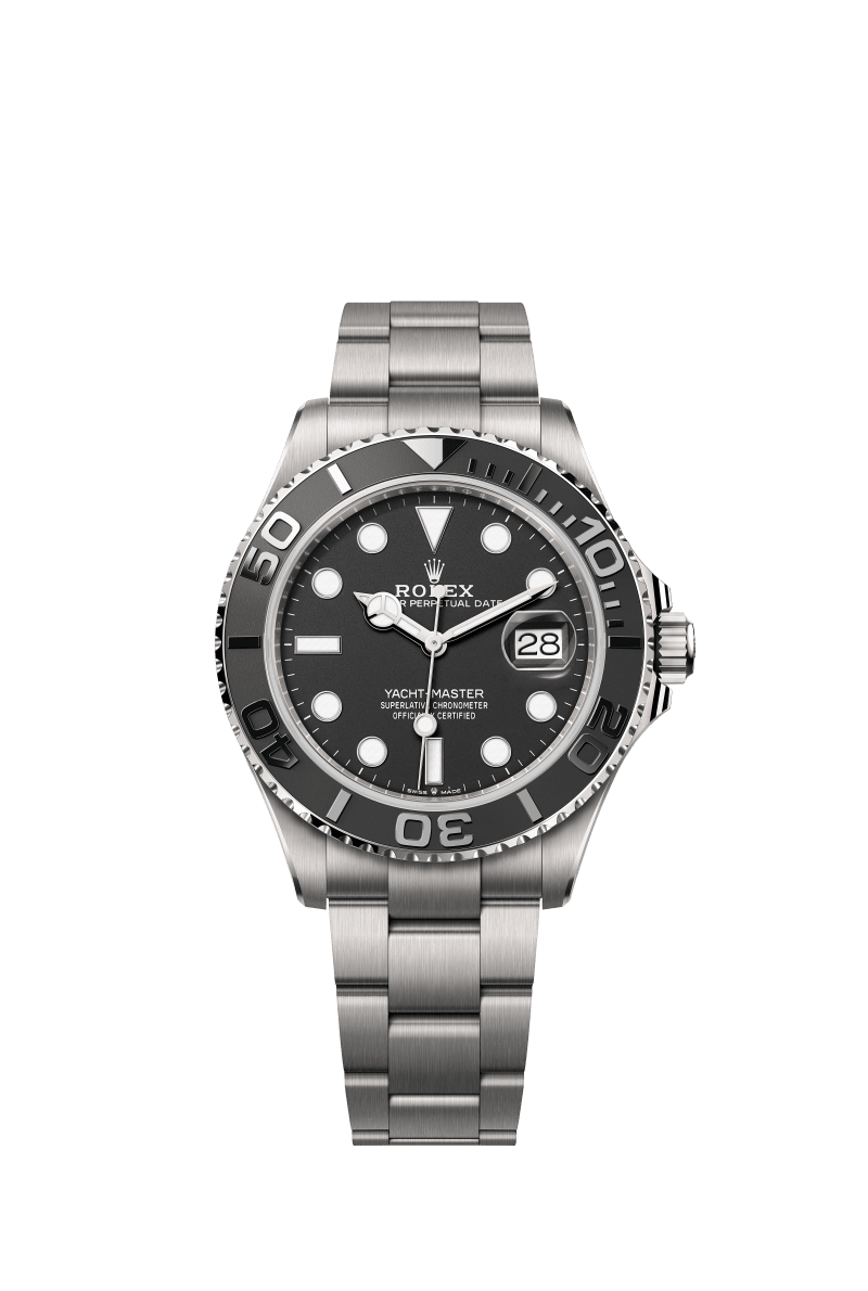 Pure Black Dial Watch - Silver-42MM