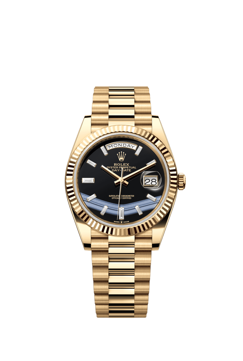 Black dial - Gold strap - 40 mm