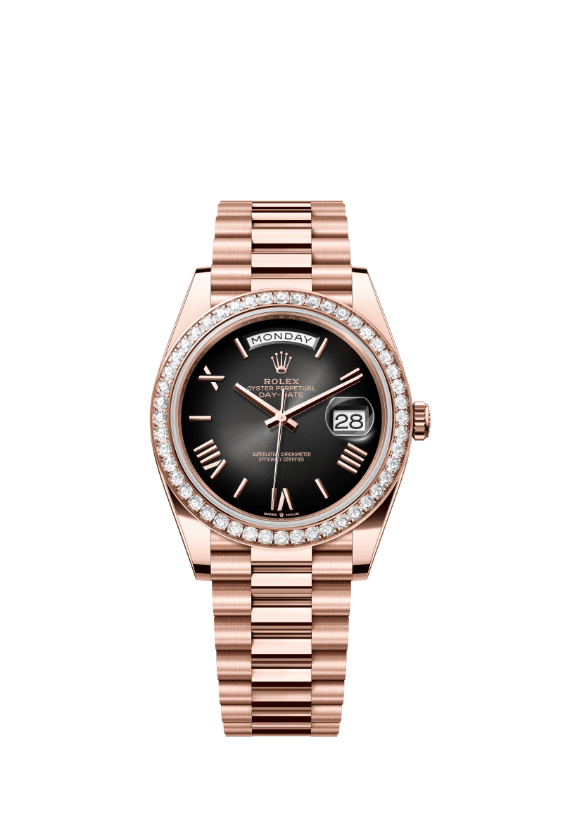 Gradient slate grey dial - Gold strap - 40mm