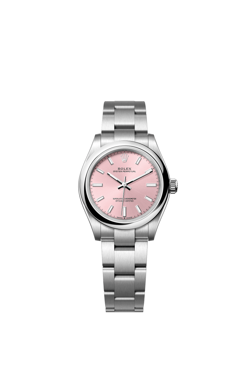Pink Dial Watch-Silver-31MM