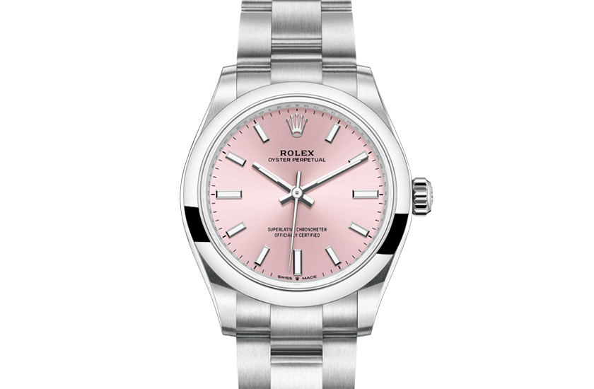 Pink Dial Watch-Silver-31MM
