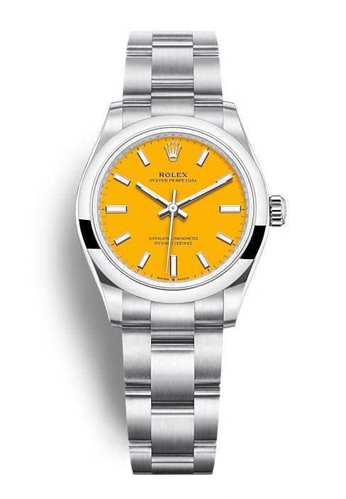 Yellow dial watch-Silver-31MM