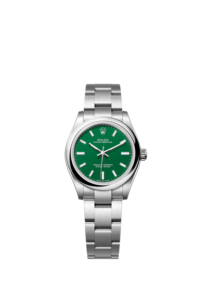 Green Dial Watch-Silver-31MM
