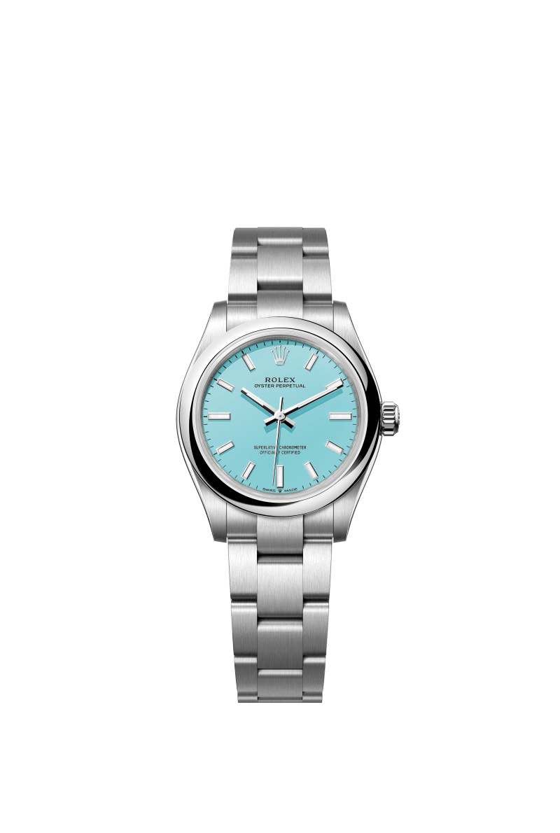 Turquoise Blue Dial Watch-Silver-31MM