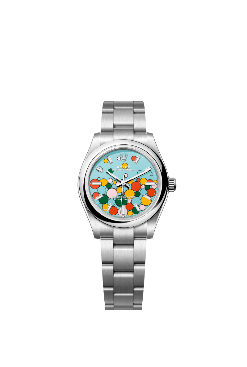 Turquoise Blue Dial Watch-Silver-31MM