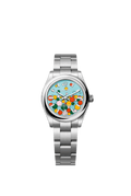 Turquoise Blue Dial Watch-Silver-36MM
