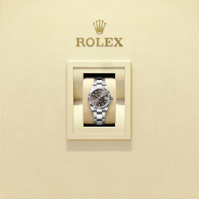 Dark grey dial watch -Silver bracelet -31mm