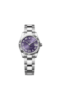 Aubergine dial watch -Silver bracelet -31mm