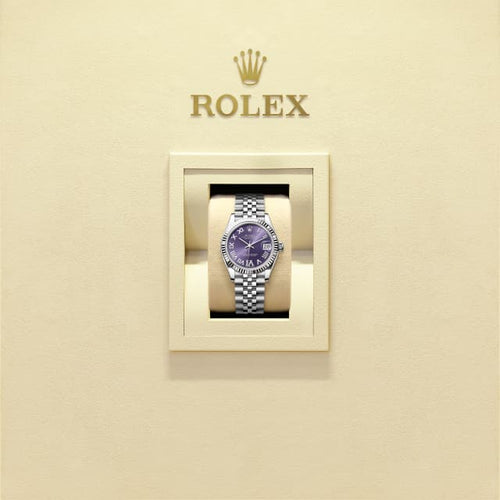 Aubergine dial watch -Silver bracelet -31mm
