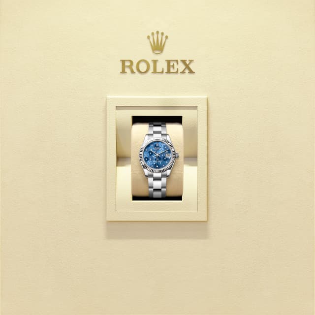 Dark blue dial watch -Silver bracelet -31mm