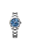 Dark blue dial watch -Silver bracelet -31mm
