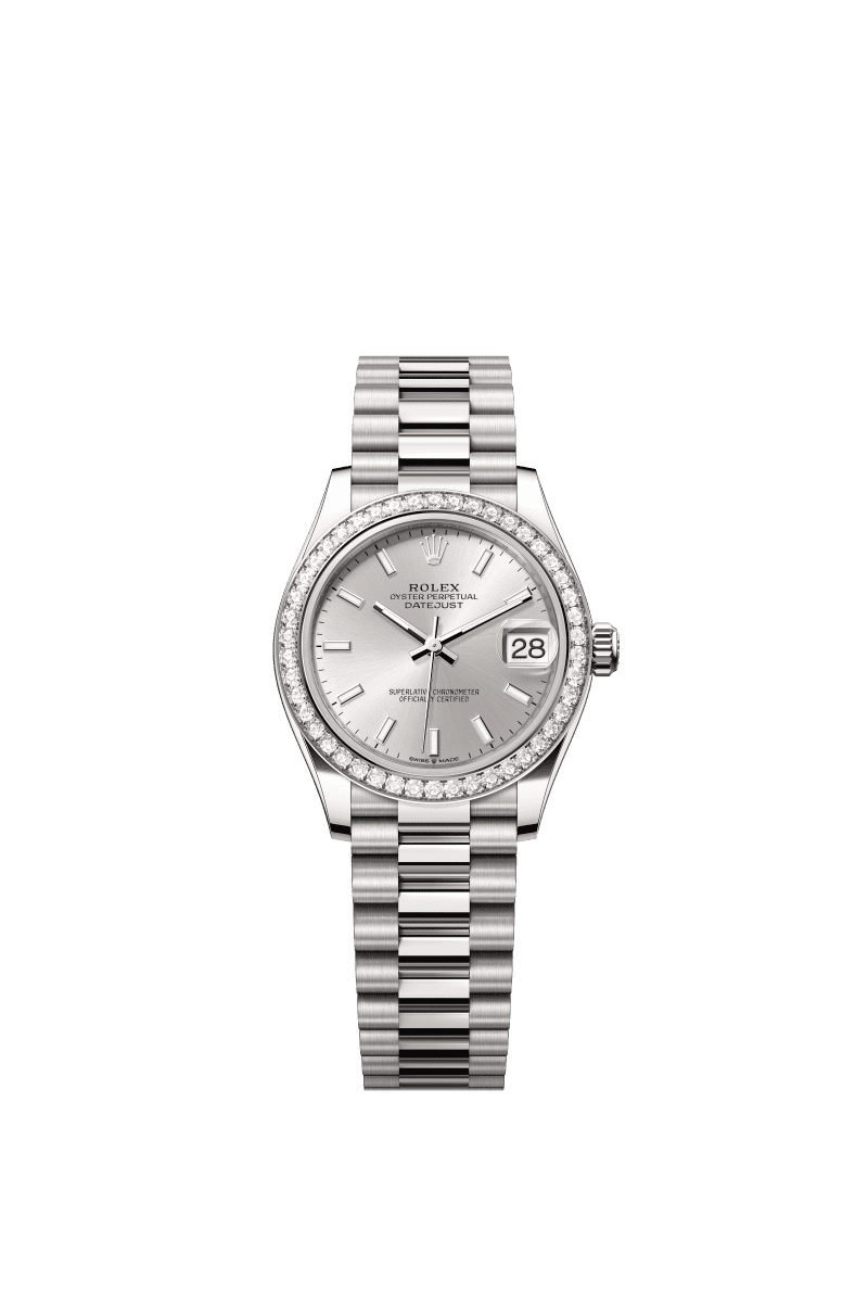 Silver dial watch -Silver bracelet -31mm