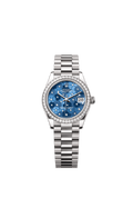 Sky Blue Dial Watch - Silver-31MM