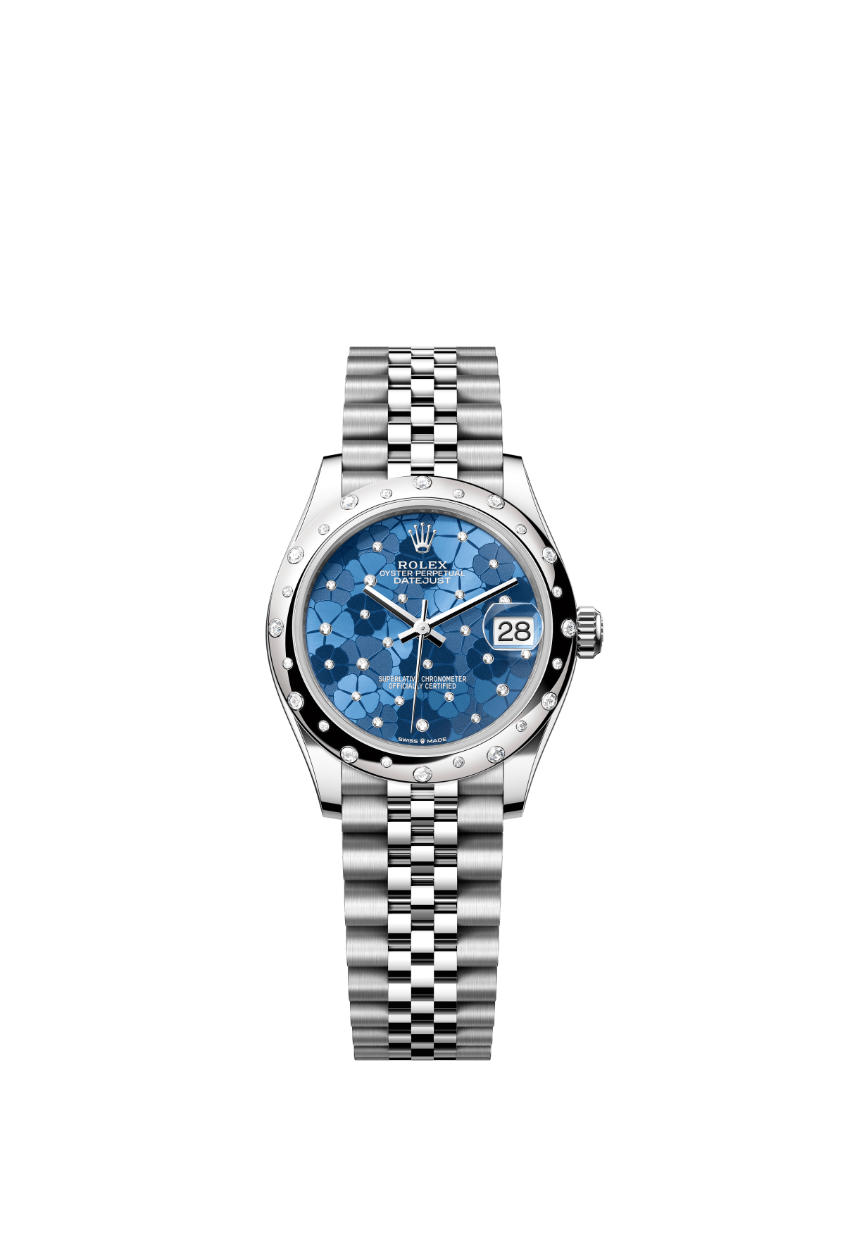 Sky blue dial watch -Silver-31MM