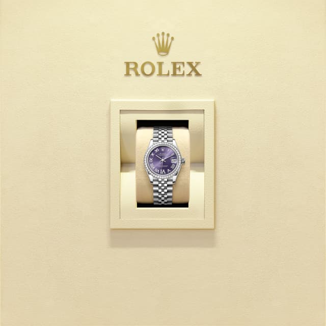 Aubergine dial watch -Silver bracelet -31mm