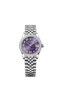 Aubergine dial watch -Silver bracelet -31mm