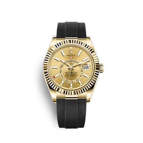 Gold Dial Watch - Black-42MM