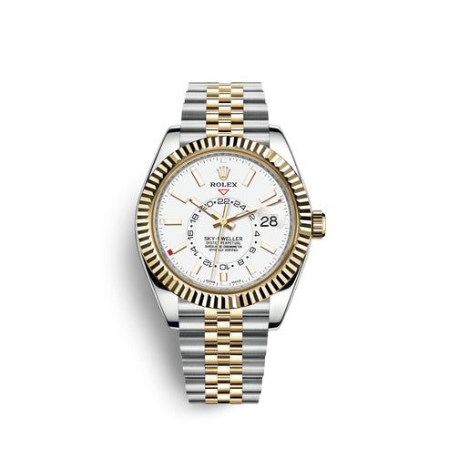 Pure White Dial Watch - Gold-42MM