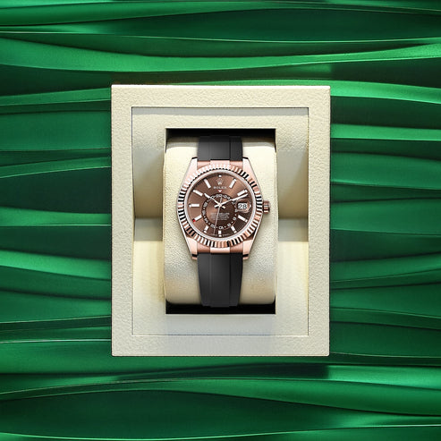 Chocolate Dial Watch - Black-42MM