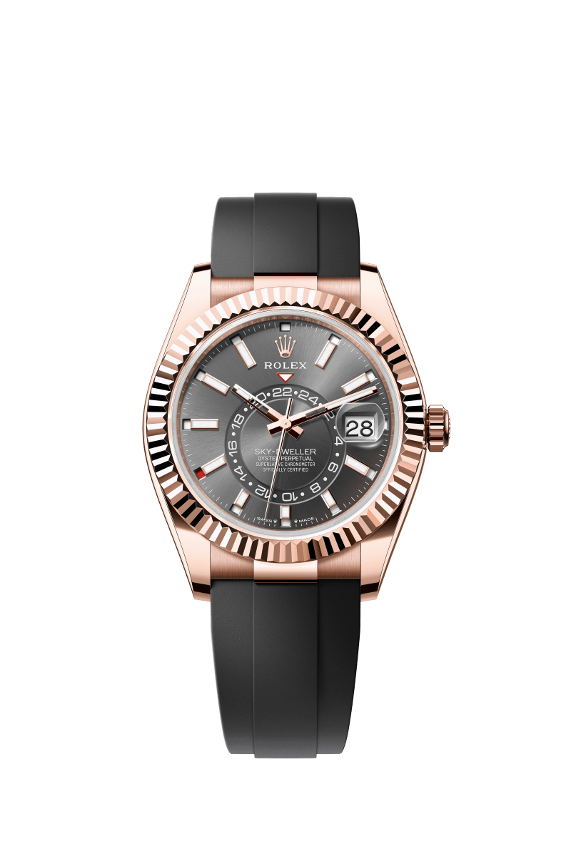Slate Grey Dial Watch - Black - 42MM