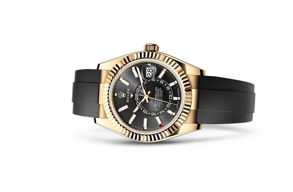Bright Black Dial Watch - Black-42MM