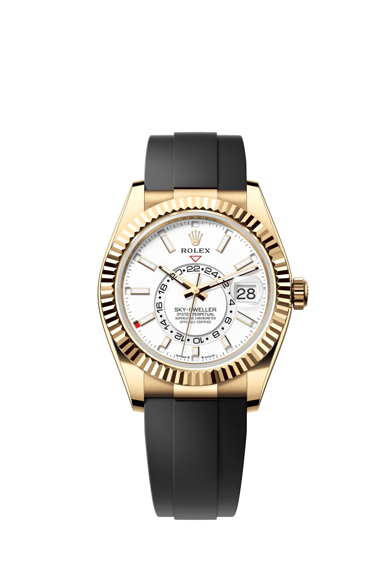 White Dial Watch - Black-42MM