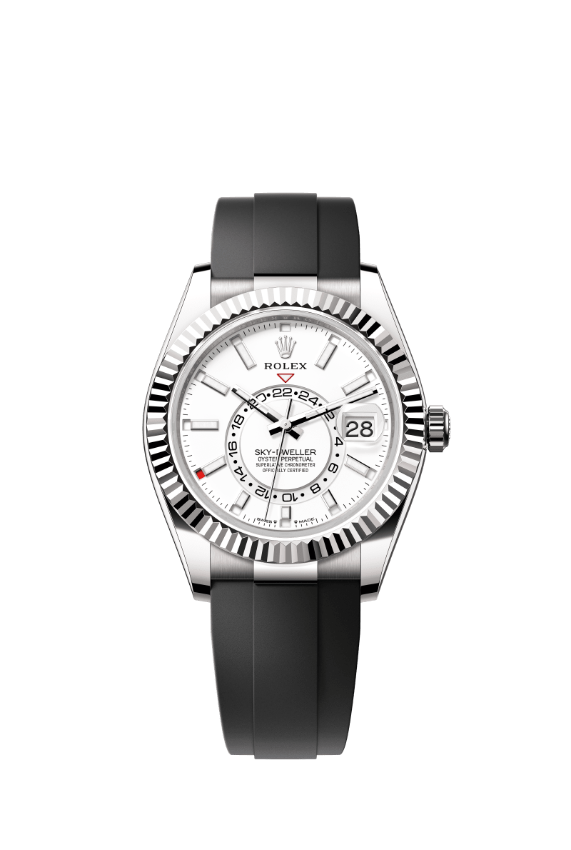 White Dial Watch - Black-42MM