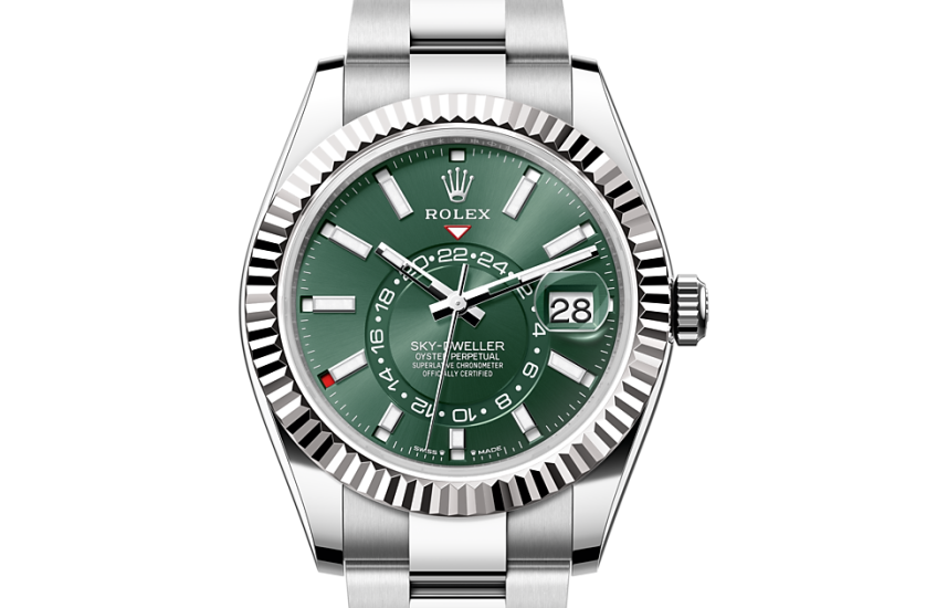 Mint Green Dial Watch - Silver-42MM