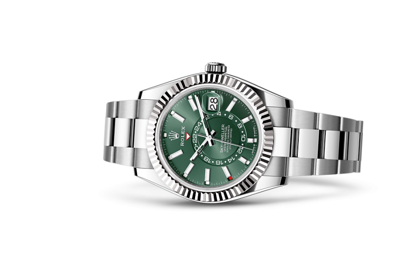 Mint Green Dial Watch - Silver-42MM