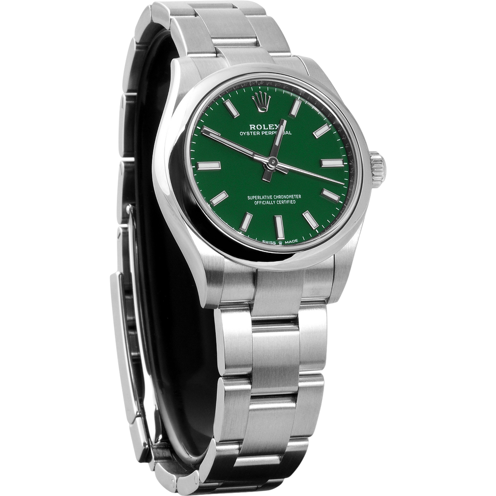 Green Dial Watch-Silver-31MM