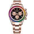 Black dial - Gold strap - Rainbow Di - 40MM