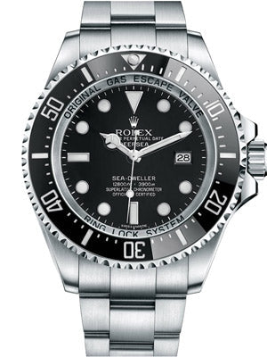 Black dial watch-Silver-44MM