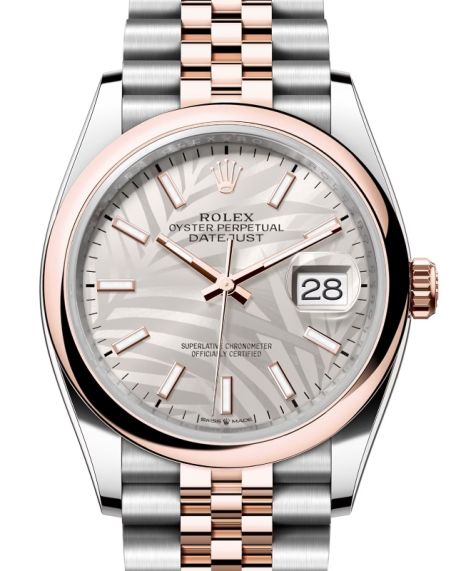 Silver dial watch - Gold bracelet - 36mm