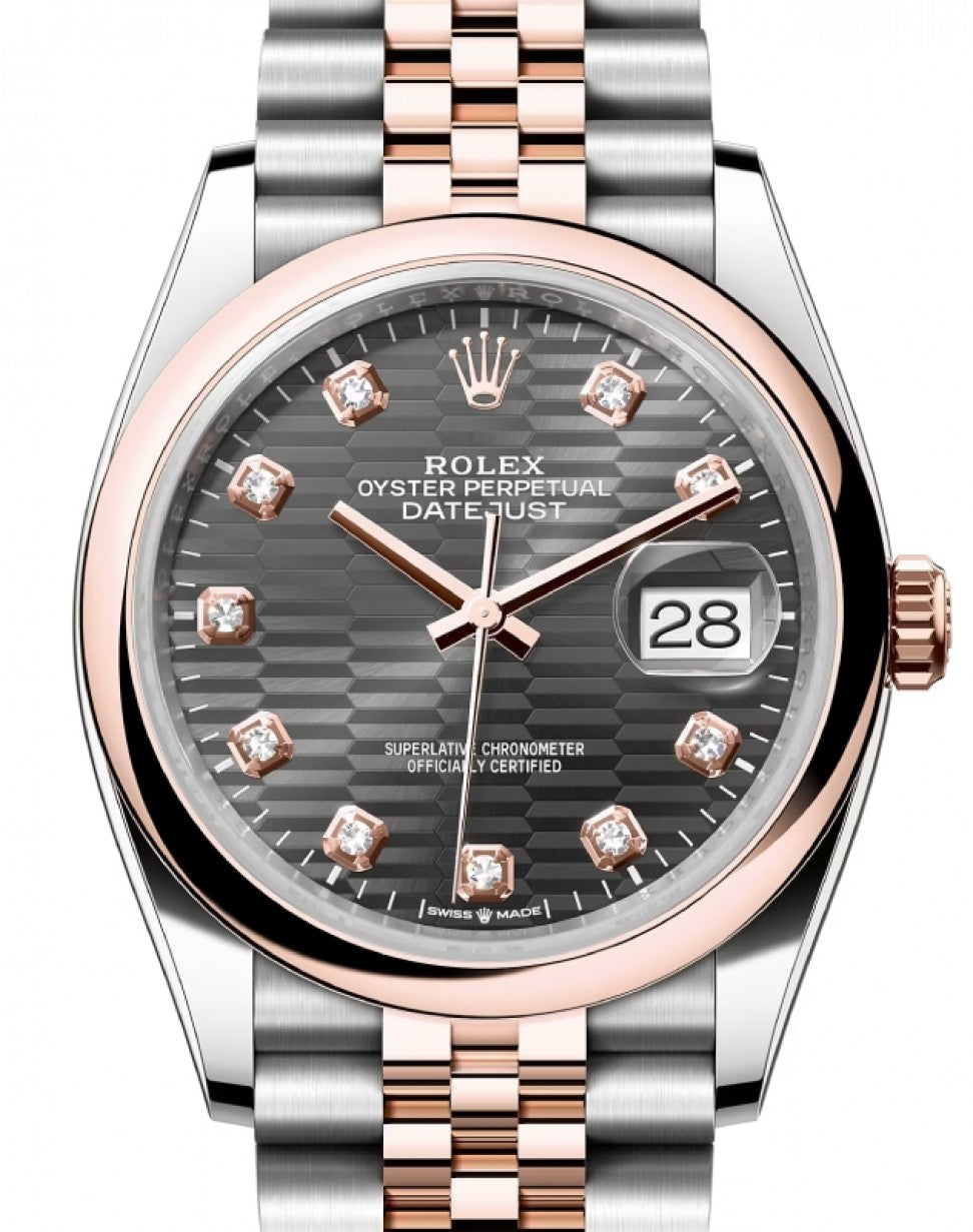 Slate Grey Dial Watch - Gold - 36MM
