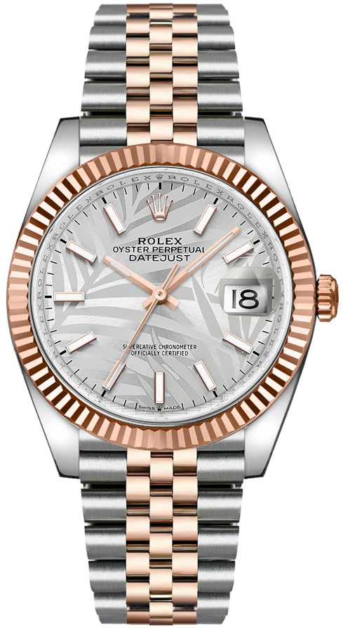 Silver-grey dial watch - gold bracelet - 36mm