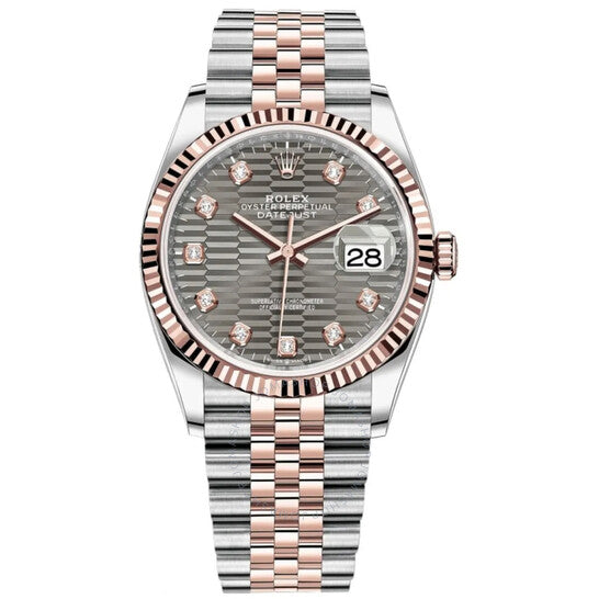 Slate Grey Dial Watch - Gold-36MM