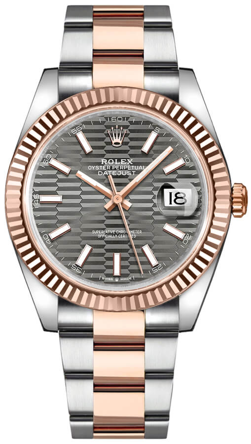Silver dial watch - Gold bracelet - 41mm